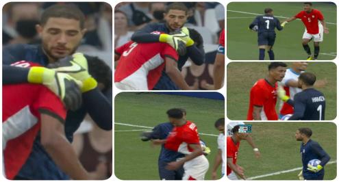 منتخب مصر وباراجواي.. مشادة ثم عناق في 70 ثانية بين ثنائي الأهلي والزمالك